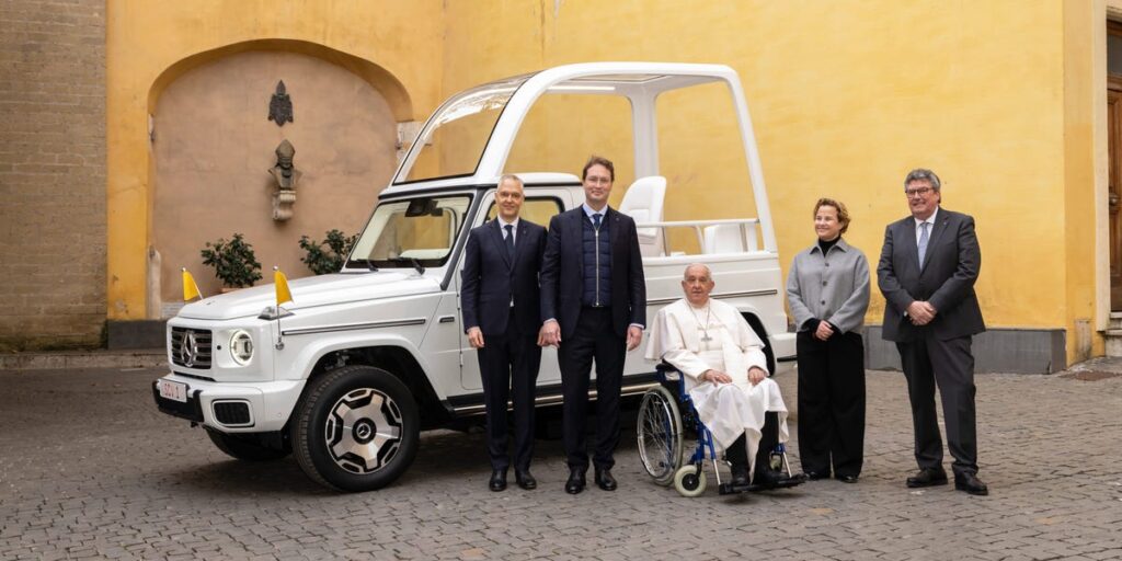 The Pope goes electric with a Mercedes-made popemobile EV