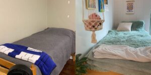 My twins are both in college, and their dorm rooms show just how different they really are from each other