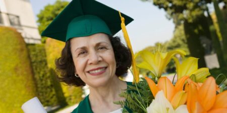 My mom started college at 55. After being a single parent and facing mental health issues, she’s finally focusing on herself.