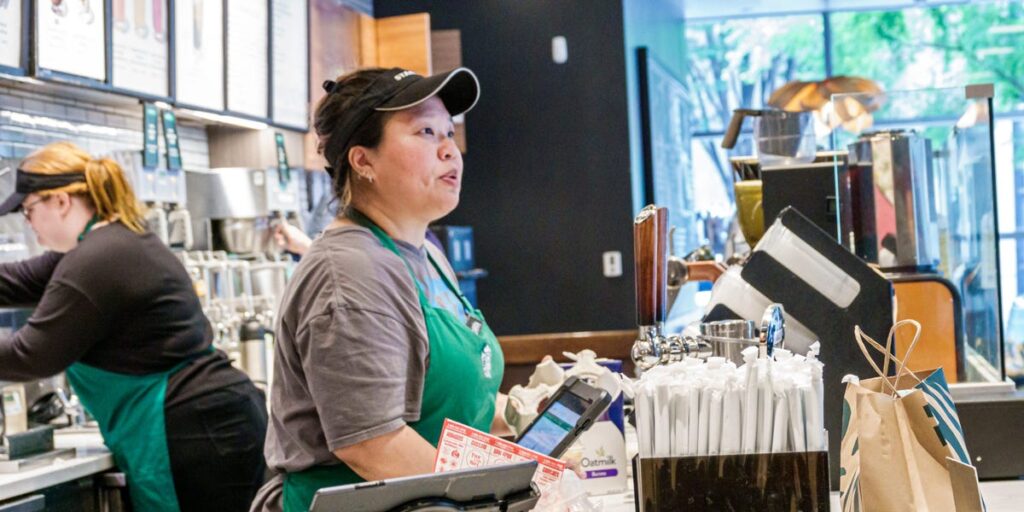 Starbucks is changing its free water and bathroom policies. Store workers say that might be tough to enforce.