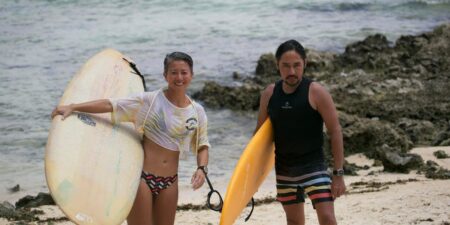 They left their corporate jobs and built a hotel in the surfing capital of the Philippines. Island life is busy, too.