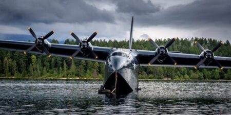 The Philippine Mars took its final flight. See photos of the flying-boat aircraft from WWII to its last 800-mile journey.