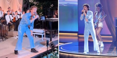 Mark Zuckerberg copied Benson Boone’s Grammys look, right down to the sparkly blue jumpsuit