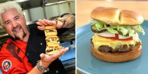 I made Guy Fieri’s ‘perfect’ burger, and his special trick for melting the cheese made it restaurant-worthy