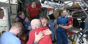 Scenes of joy as stranded US astronauts moved a step closer to returning home