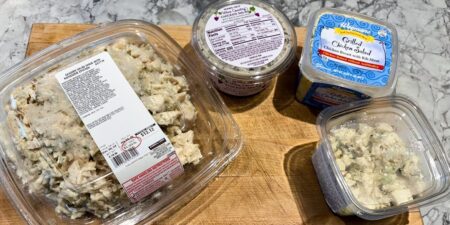 I tried chicken salad from Costco, Trader Joe’s, Wegmans, and Whole Foods. There was only one I’d buy again.