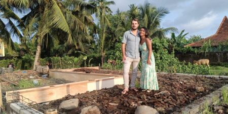 They met in Bali, fell in love, and built 2 tiny houses among the rice fields for ,000