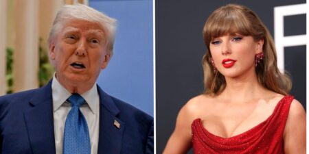 Trump Takes Time From Busy Trip to Revisit Feud With Taylor Swift