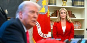 Designer Creates Custom Suits for Karoline Leavitt in ‘MAGA Red’