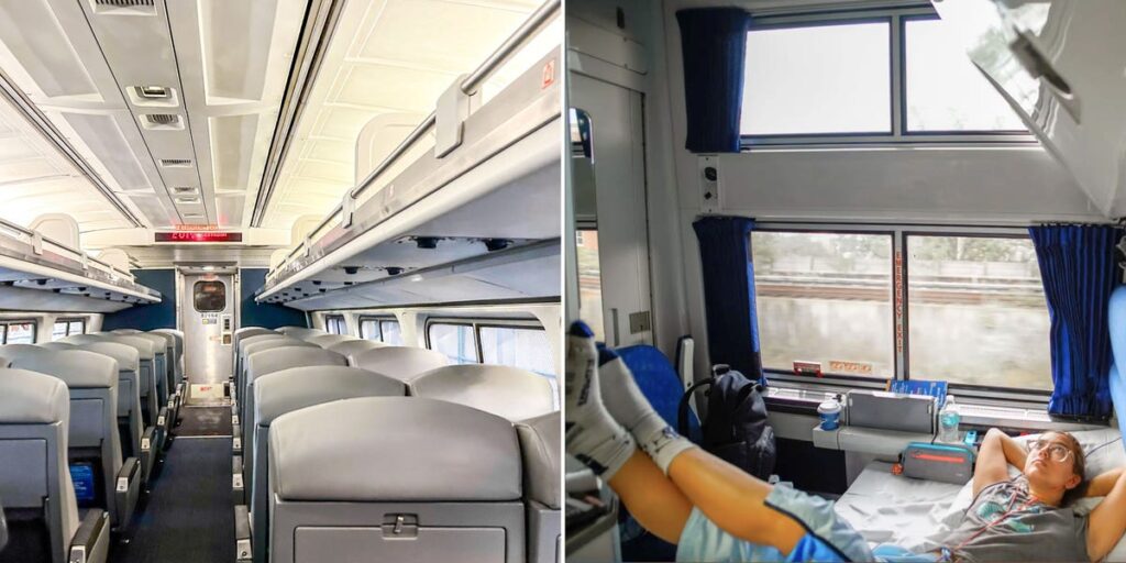 Differences in Amtrak Coach, Business, First Class, Roomette, Bedroom