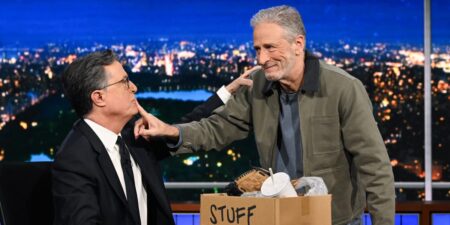 Jon Stewart Defends Colbert in F Bomb Filled Monologue Against Trump