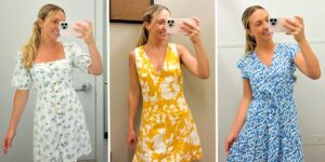 I tried on sundresses at Gap, Banana Republic, and Old Navy. I liked them all, but one felt like the best value.