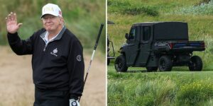 Photos Show ‘Golf Force One,’ Trump’s Secret Service Golf Cart