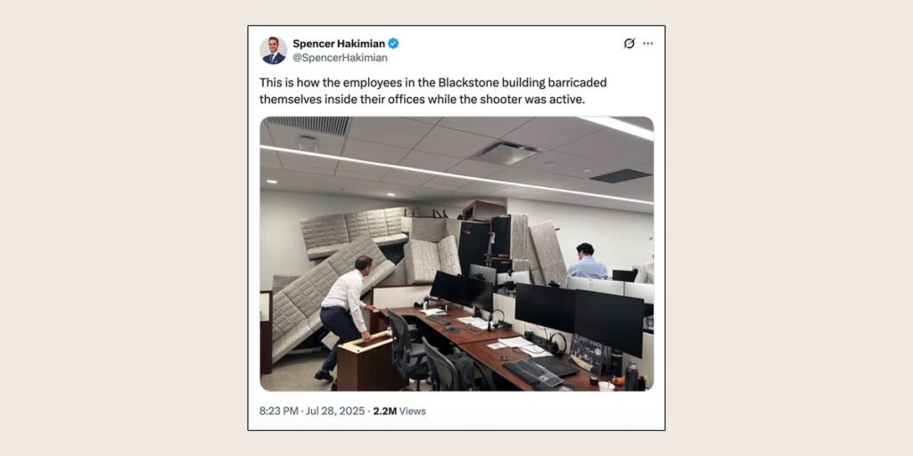 The Story Behind the Viral Photo of Blackstone’s Barricaded Office