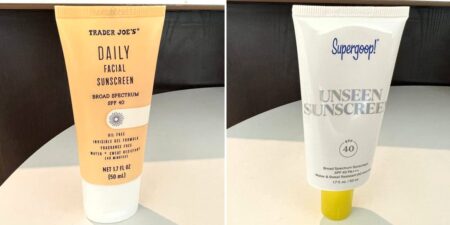 Trying  Trader Joe’s Vs  Supergoop Sunscreen, Review + Comparison