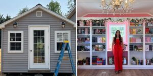 A Couple Spent ,000 to Transform a Shed Into a Cozy Library