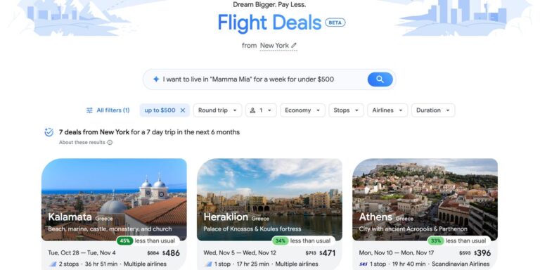 I Used Google’s New Flight Plans to Map Out Movie-Inspired Trips