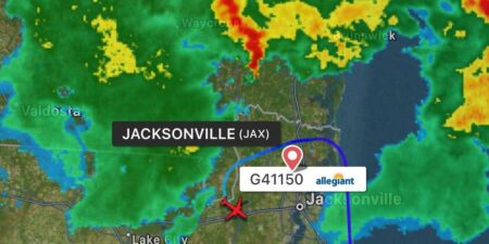 Map Shows How Storms Forced Allegiant Flight Diversion