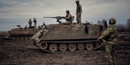 US Armor Captured in Ukraine Seen With Russian, American Flags: Video