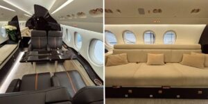 See Inside the  Million Dassault Falcon 8X Private Jet