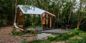 This Tiny Home Looks Like a Spaceship and Has a Sauna