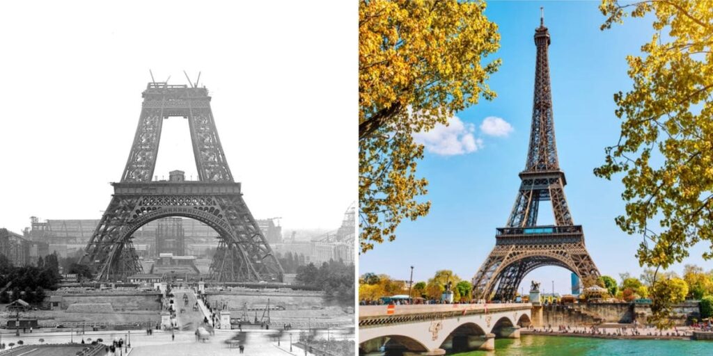 Photos of Landmarks Under Construction: Statue of Liberty, Eiffel Tower Photos of Landmarks Under Construction: Statue of Liberty, Eiffel Tower