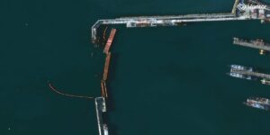 Images Show Russia Fortified Port Before Ukrainian Drone Attacked Sub Images Show Russia Fortified Port Before Ukrainian Drone Attacked Sub