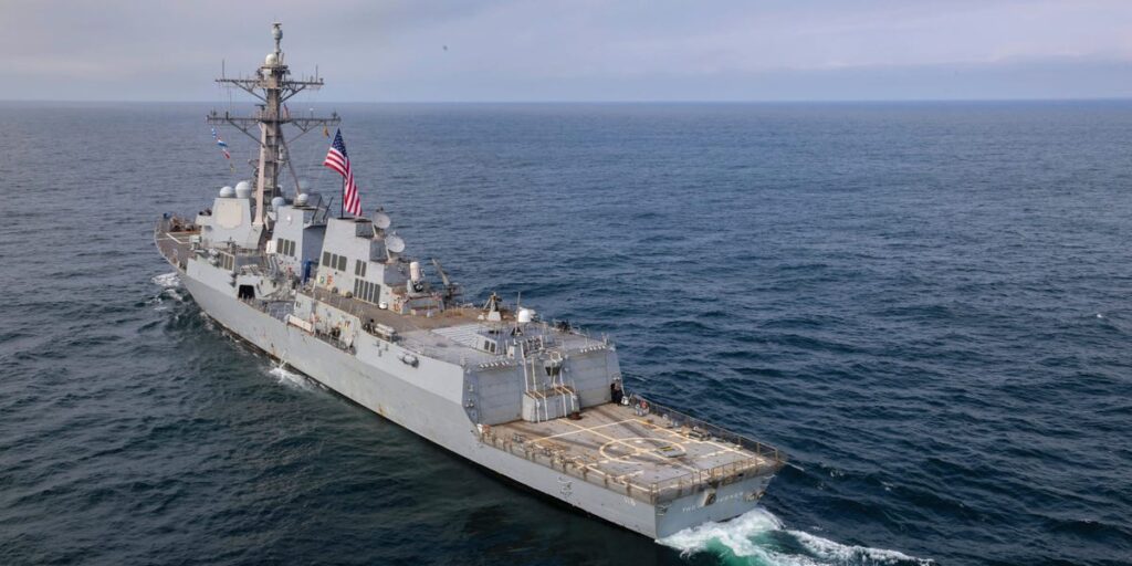 Navy Warships Helped US Catch Fleeing Russian-Flagged Tanker: Official Navy Warships Helped US Catch Fleeing Russian-Flagged Tanker: Official