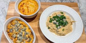 I made 3 Buffalo chicken dip recipes. The best used Costco’s  rotisserie chicken.