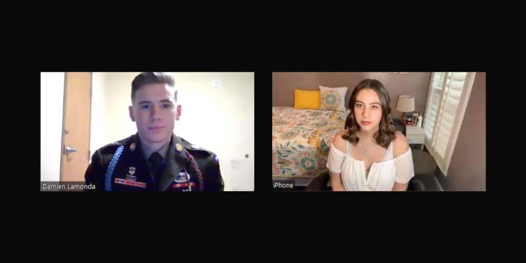 My boyfriend couldn’t get leave from the Army for our wedding. We decided to get married with a virtual ceremony.