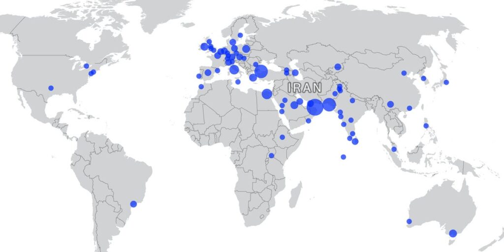 Flight diversion map: See where flights are getting rerouted to in the aftermath of the attacks on Iran Flight diversion map: See where flights are getting rerouted to in the aftermath of the attacks on Iran