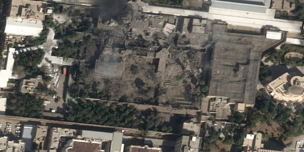 Satellite photos capture devastation at the Iranian supreme leader’s residence after US and Israeli strikes