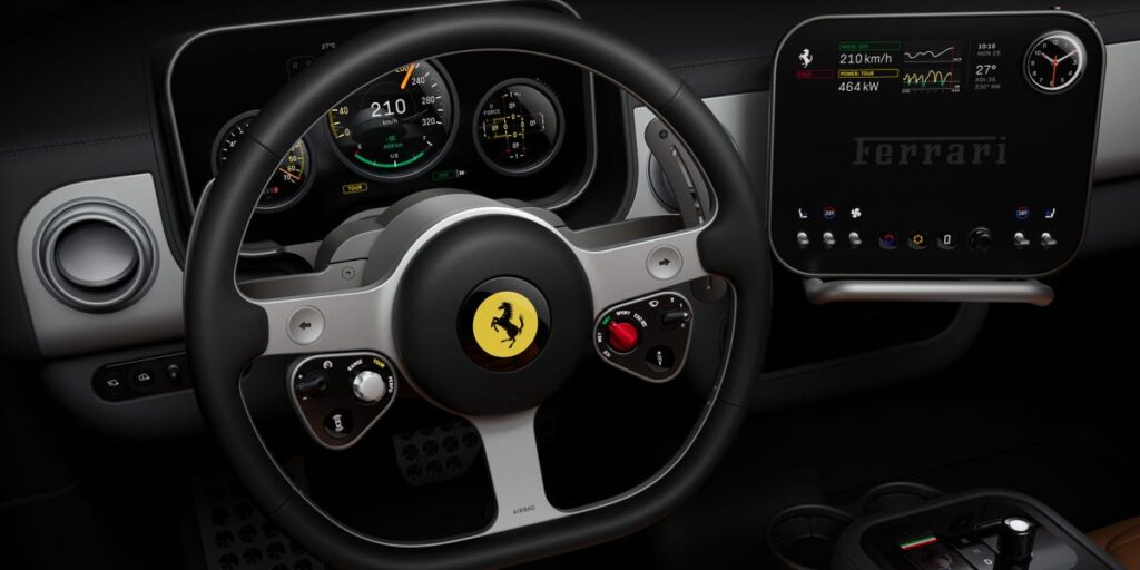 The guy who designed the iPhone helped craft the interior of Ferrari’s first EV — and it’s full of physical buttons and knobs