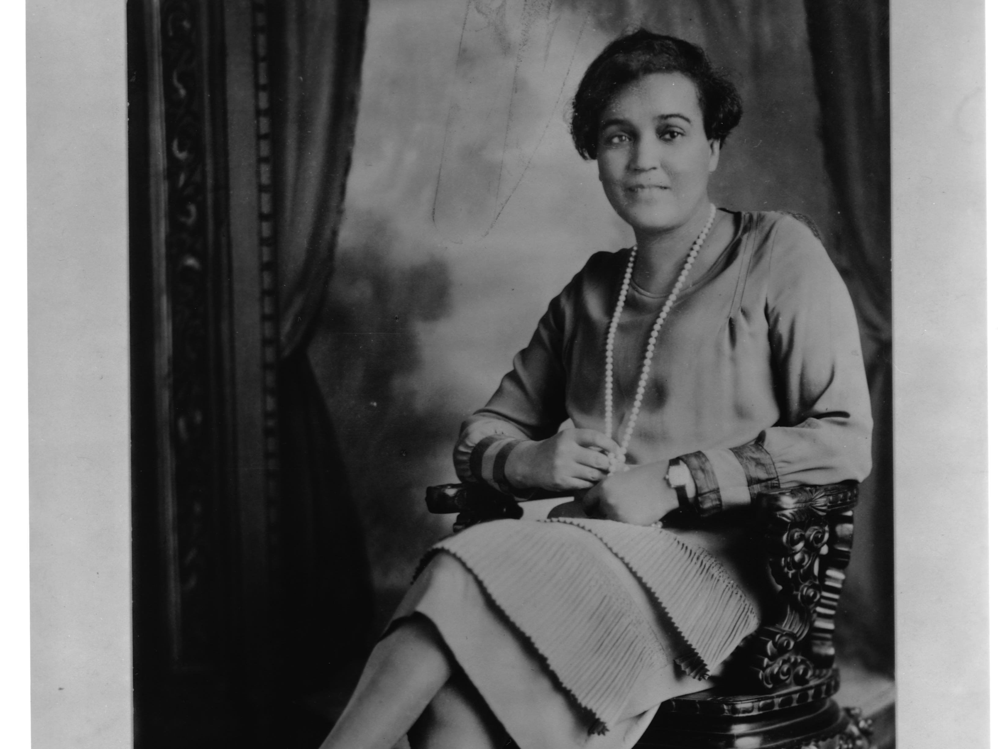 A photograph of poet and critic Jessie Redmon Fauset in 1920.