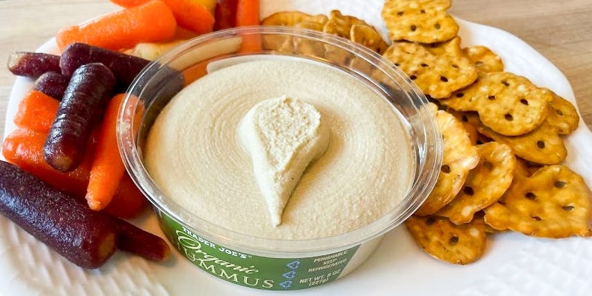 I tried hummus from Costco, Wegmans, Whole Foods, and Trader Joe’s. I finished a container of the winning spread in a day. I tried hummus from Costco, Wegmans, Whole Foods, and Trader Joe’s. I finished a container of the winning spread in a day.