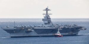 The US Navy’s most advanced aircraft carrier pulled into port after months at sea facing combat, fire, and plumbing problems