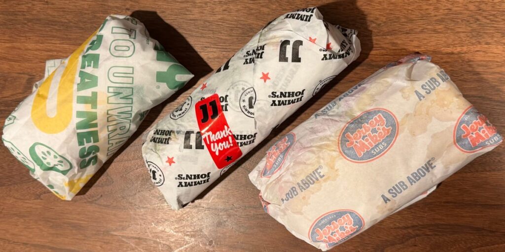 I tried Italian sandwiches from Subway, Jimmy John’s, and Jersey Mike’s. One stood out from the rest.
