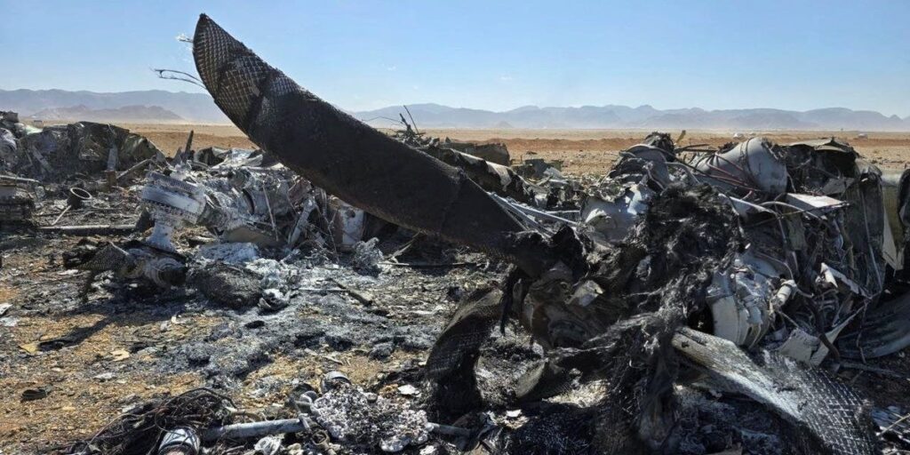 Photos appear to show destroyed US aircraft left in Iran after special forces rescued a stranded F-15E airman Photos appear to show destroyed US aircraft left in Iran after special forces rescued a stranded F-15E airman
