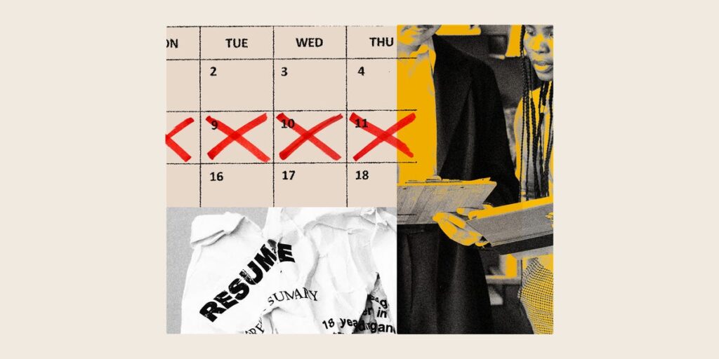 Out: Résumés: In: Weeklong in-office trials. Out: Résumés: In: Weeklong in-office trials.