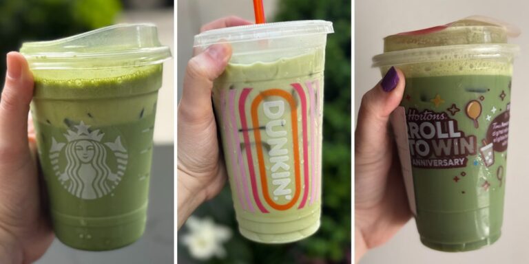 I tried matcha lattes from Starbucks, Dunkin’, and Tim Hortons. One was bitter, one was too milky, and one was just right.