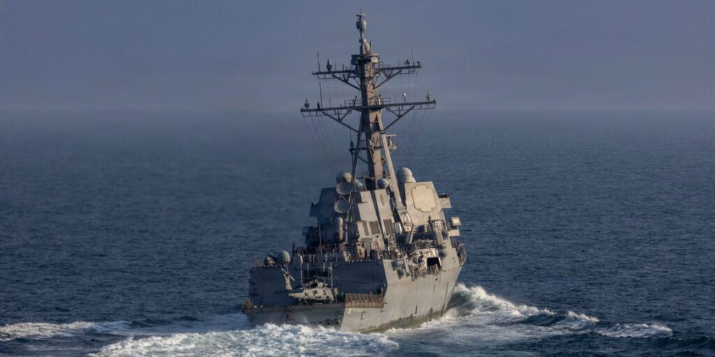 US Navy destroyers that weren’t built to hunt and clear mines are leading a risky mission in the Strait of Hormuz