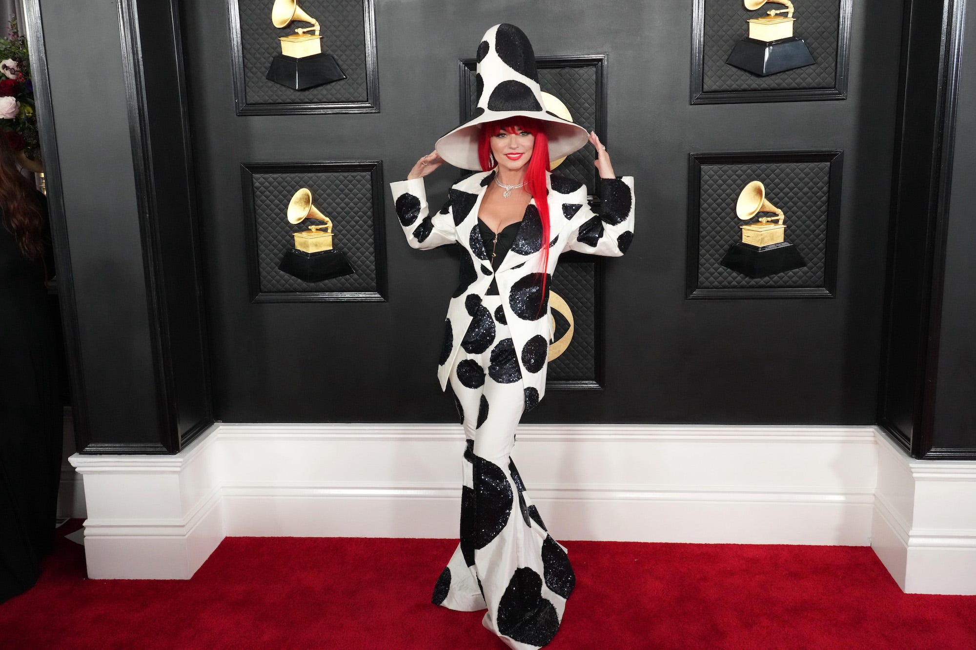 Shania Twain attends the Grammys in Los Angeles, California, on February 5, 2023.