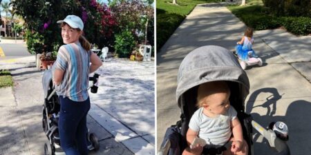 My kids are 5, 3, and 1, and we live in the suburbs. We walk whenever possible instead of taking our minivan.