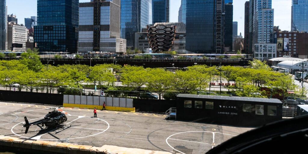 A flying taxi company faces its first big test in New York after a commuter train strike leaves people stranded