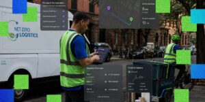 A logistics company uses AI to reduce its delivery routes by half and save time on package sorting
