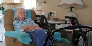 We couldn’t afford to pay for my mom’s dementia assisted living anymore. She moved into a tiny house next door to me.