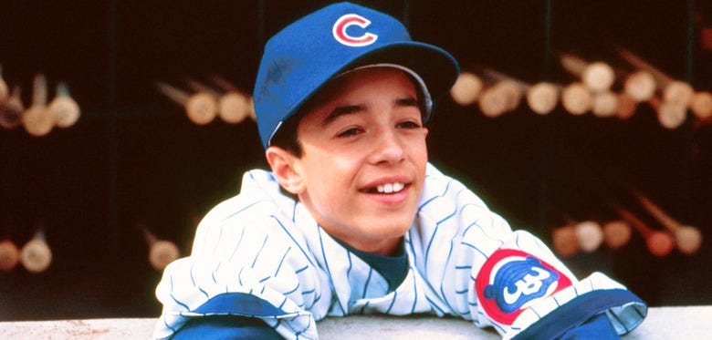 Thomas Ian Nicholas in a Chicago Cubs uniform