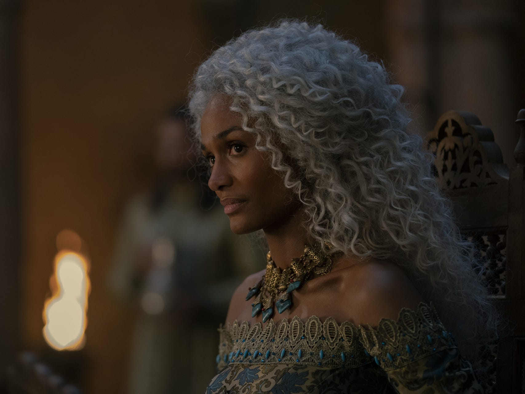 Nanna Blondell as Laena Velaryon in "House of the Dragon."