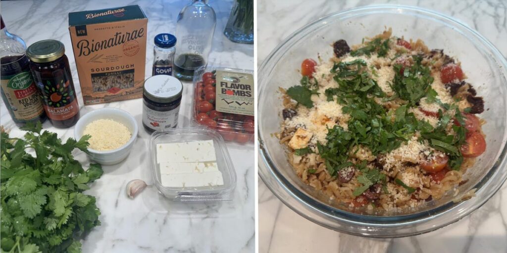I made Ina Garten’s easy pasta salad. It’s so good that I’ll be bringing it to every cookout this summer.