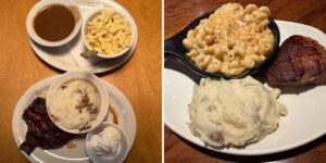 I ordered the same meal at Texas Roadhouse and Outback Steakhouse. The winning chain had lower prices and better bread.